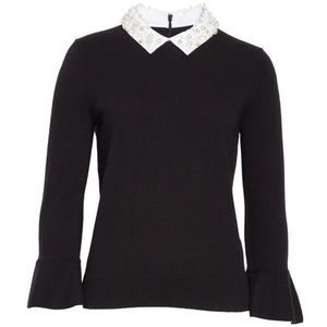kate spade embellished collar sweater